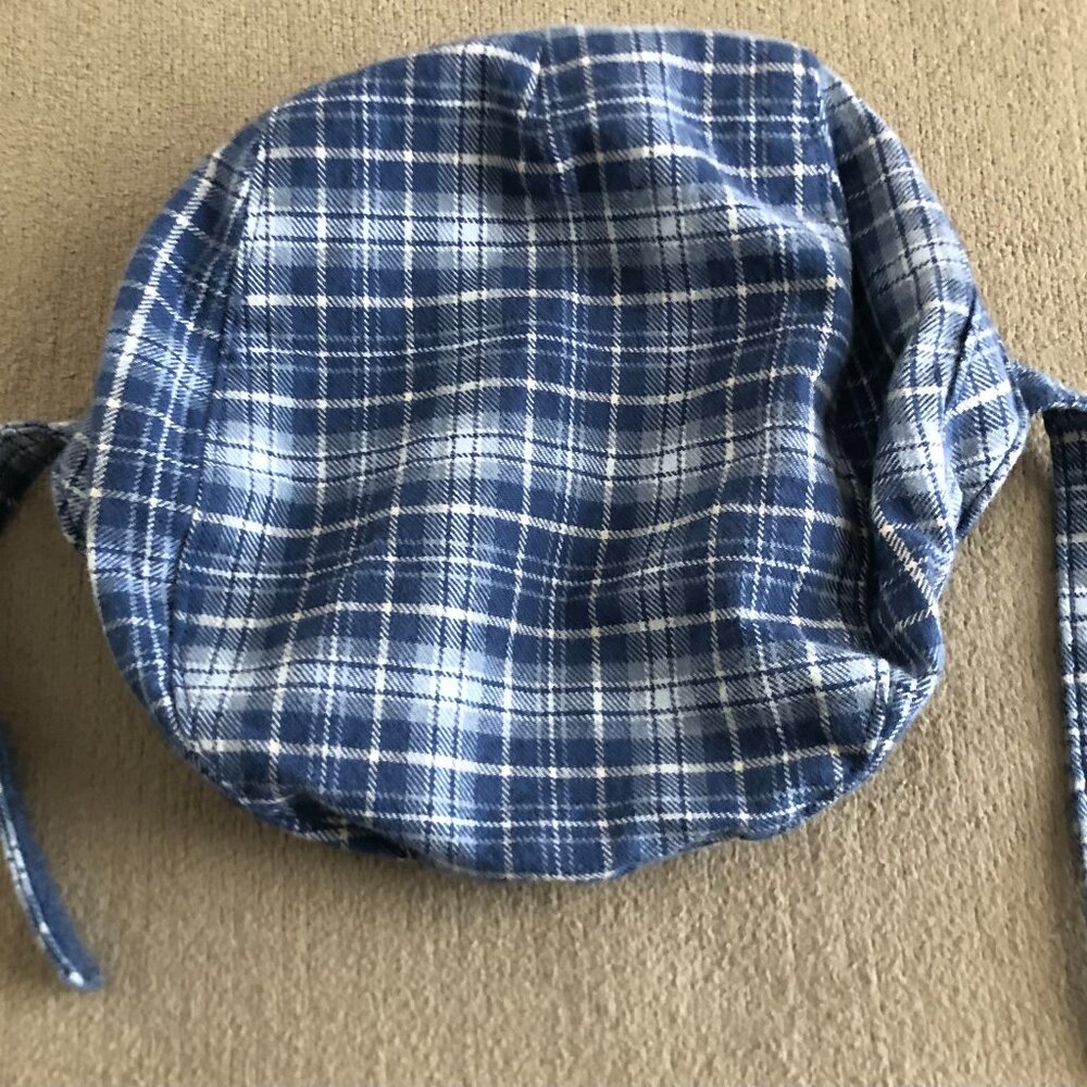 Janie and Jack Boys Blue & White Lining Hat Size 0-3 Month